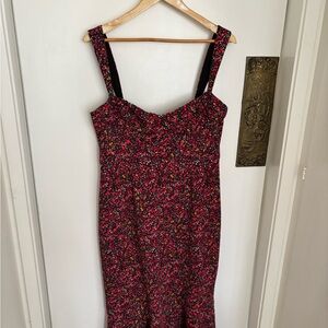 Hutch Red and Black Sweetheart Midi Sundress